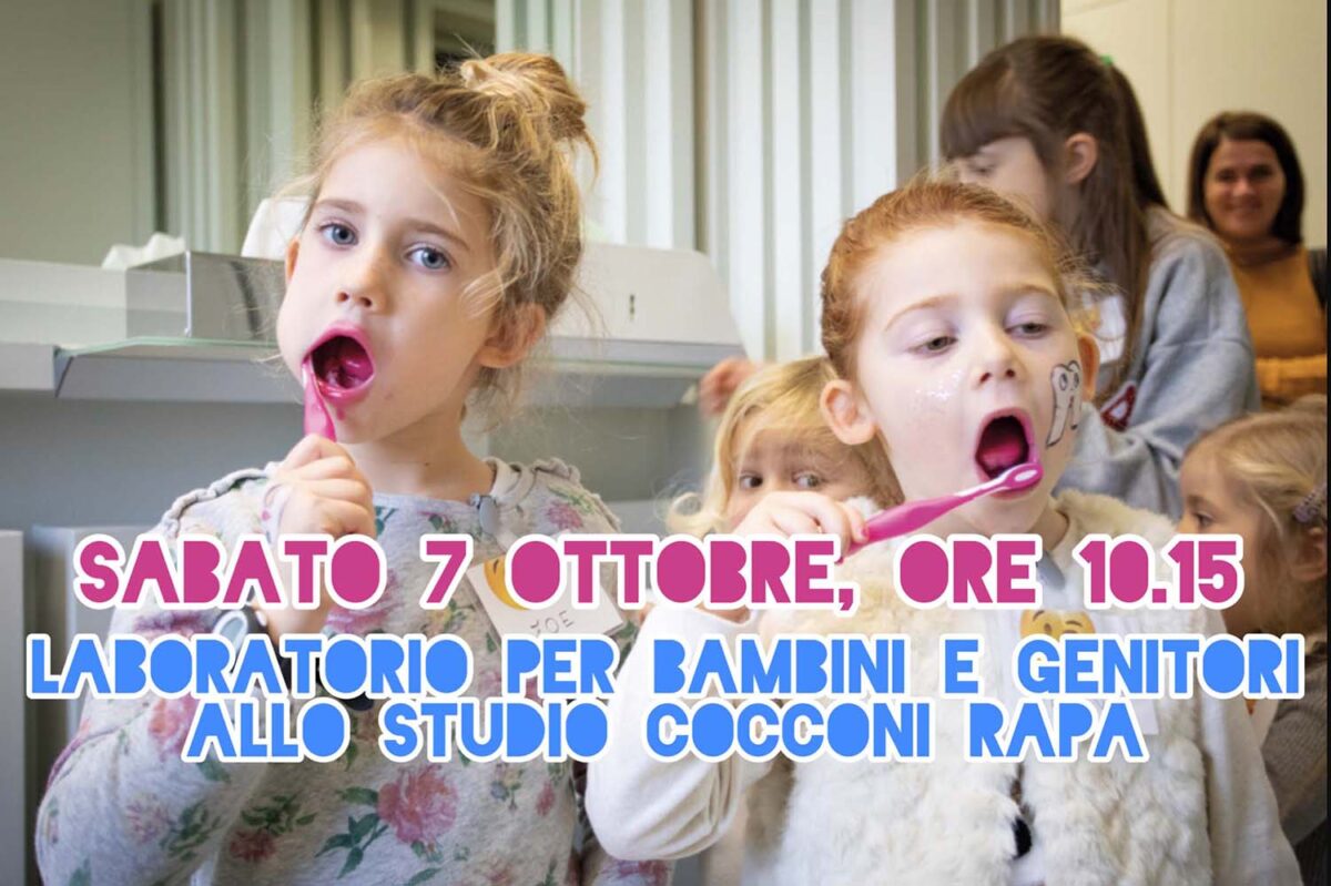 Sabato 7 ottobre: laboratorio per bambini e genitori allo Studio Cocconi Rapa