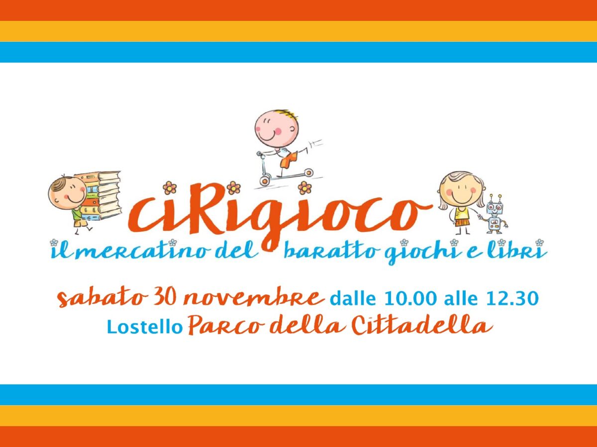 CiRigioco: il mercatino di baratto giochi e libri ritorna il 30 novembre!