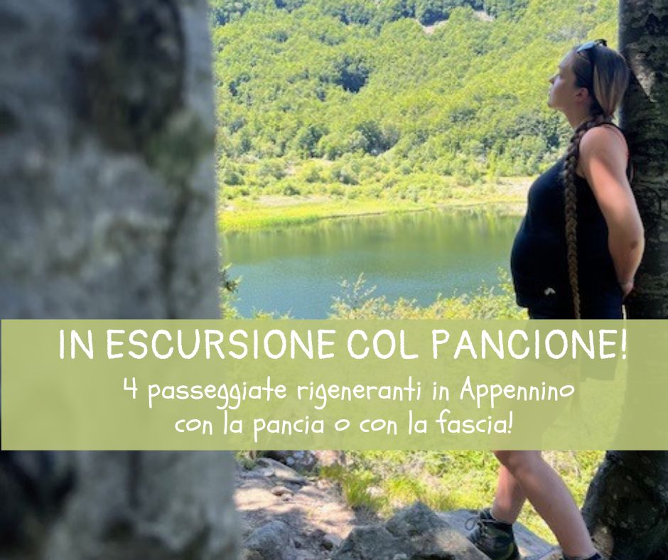 In escursione col pancione (o con la fascia) in Appennino!