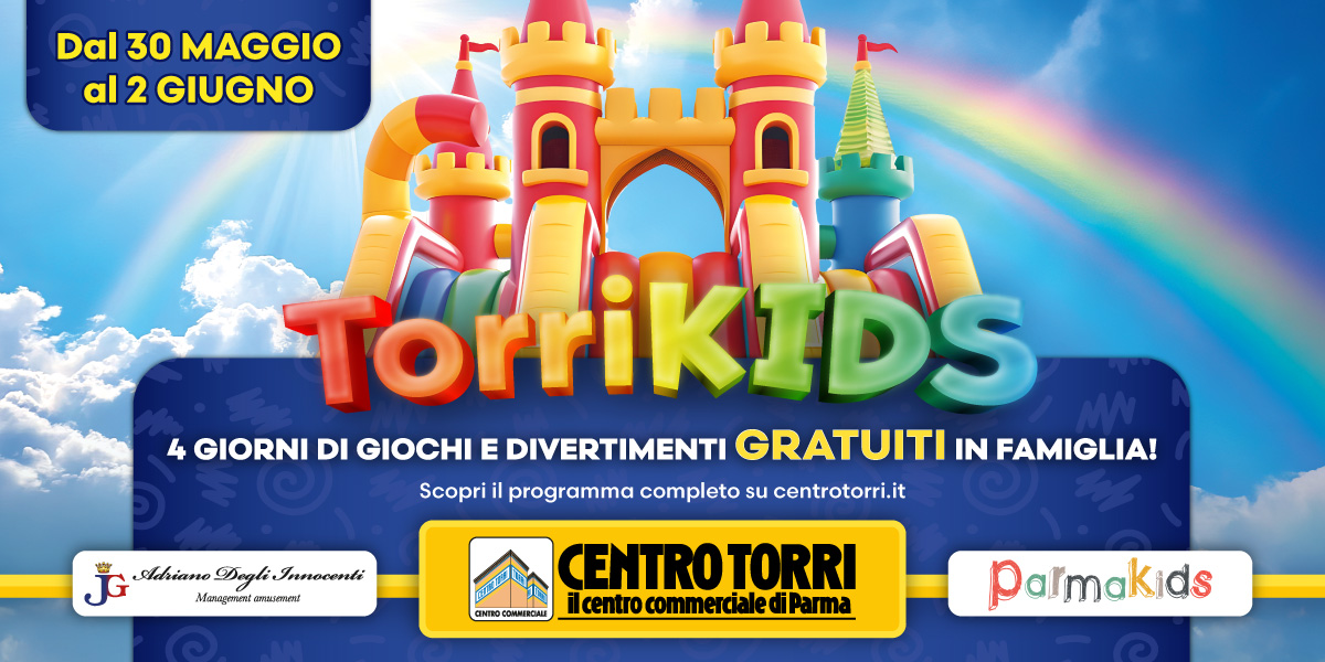 TorriKIDS: dal 30 maggio al 2 giugno divertimento per bambini a Centro Torri!
