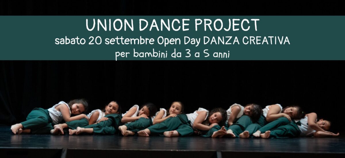 Union Dance Project: open day di Danza Creativa dai 3 ai 5 anni.
